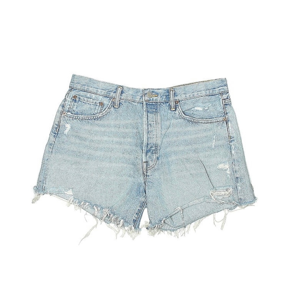 Agolde Light Blue Jean Shorts